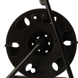 Woods Heavy Duty Metal Extension Cord Reel Stand, Holds up to 100 Ft 14/3 Cords, Black, 22849