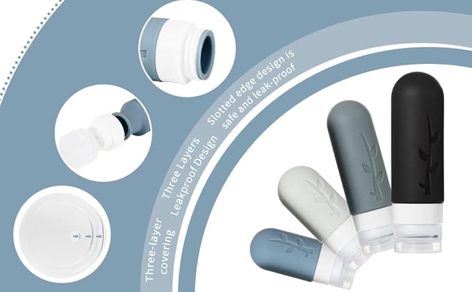 18pack Travel Bottles for Toiletries,TSA Approved Silicone Travel Containers for Toiletries,Leak Proof Refillable Liqus Shampoo And Conditioner travel Essentials toiletry Bottles - Image 3